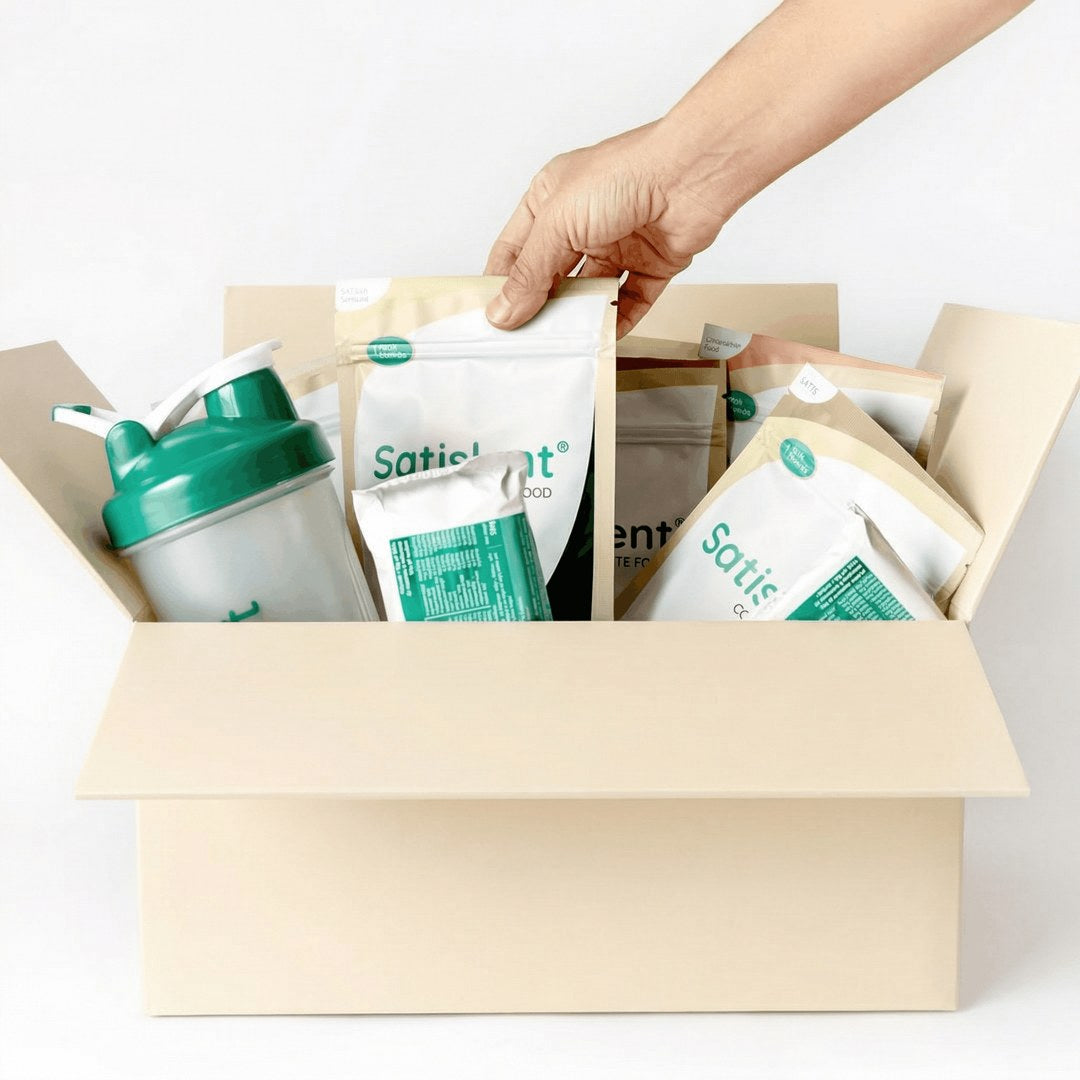 Taste Pack box with flavour pouches and shaker