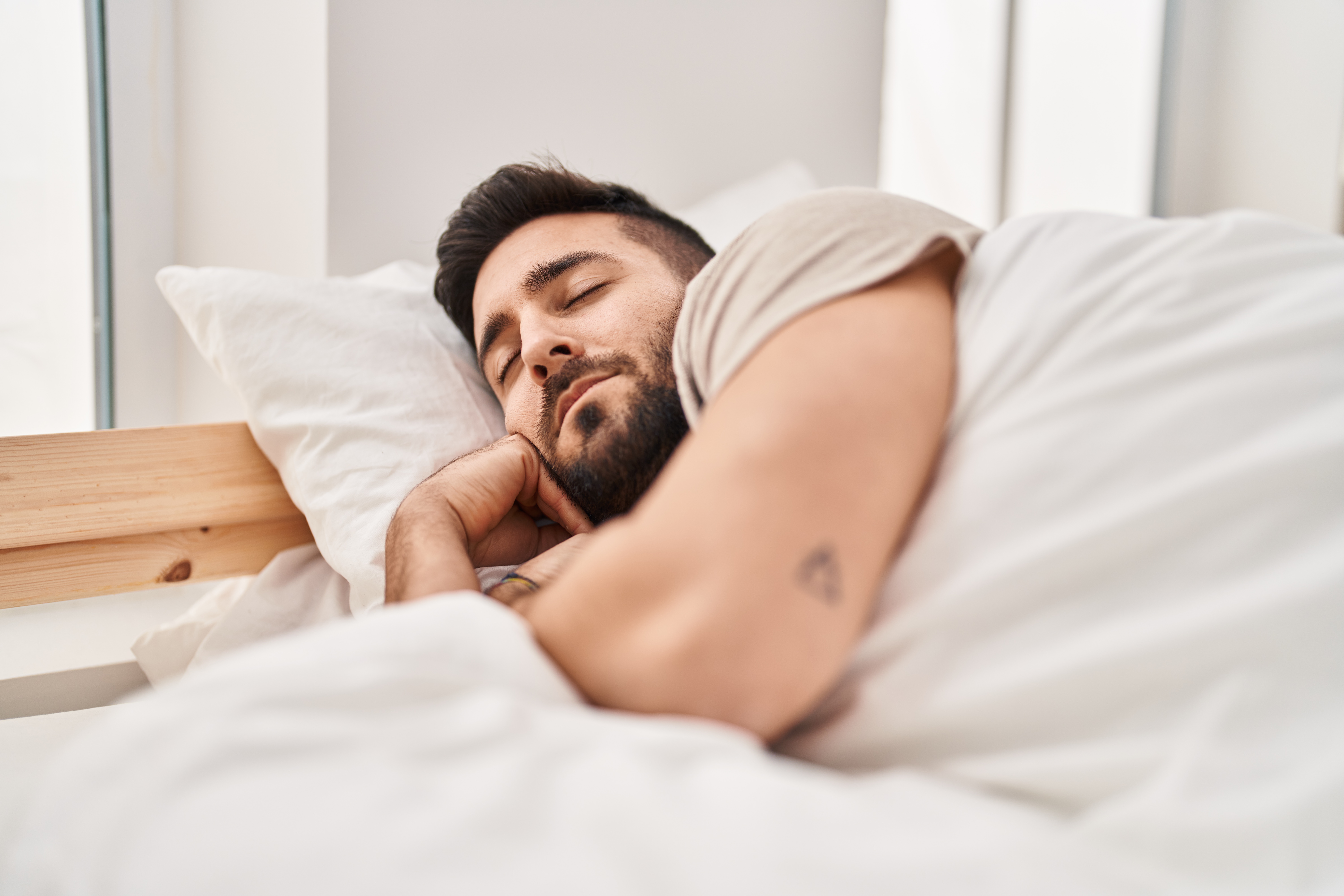 Image of a man sleeping deeply